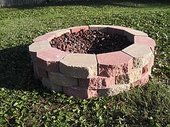 A Backyard Fire Pit At Home